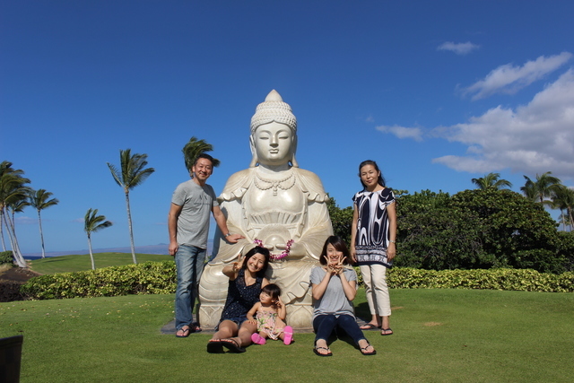 ハワイ島での家族写真
